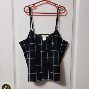 Checkered Button-Up Camisole Blouse - Revamped (Urban Planet)